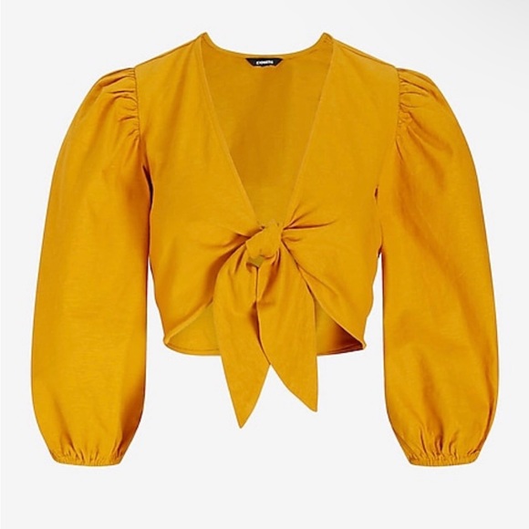 EXPRESS Linen Shorts Matching Set - Picture 4 of 7